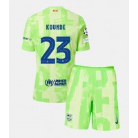 Stroje piłkarskie Barcelona Jules Kounde #23 Koszulka Trzeciej dla dzieci 2024-25 Krótki Rękaw (+ szorty)